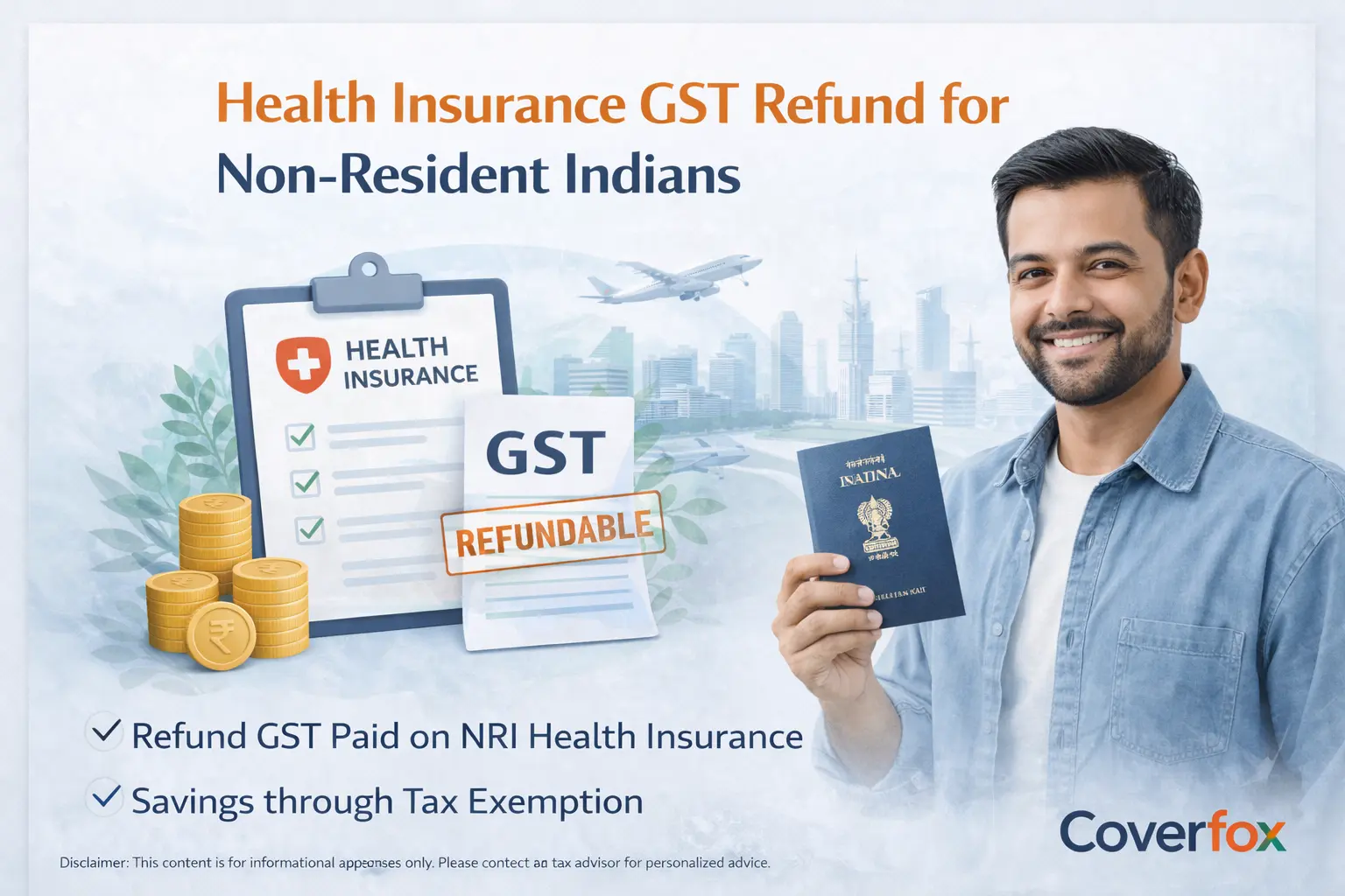 health insurance gst refund for nri